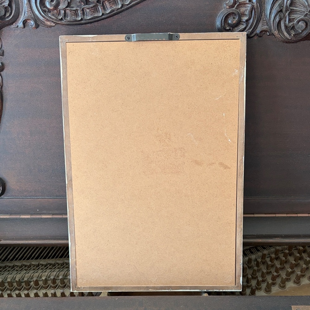 Botanical Print with Butterflies in Wooden Frame - Picture 5 of 6